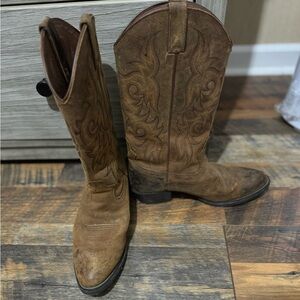 Justin Boots Leather Pointed Toe Boots